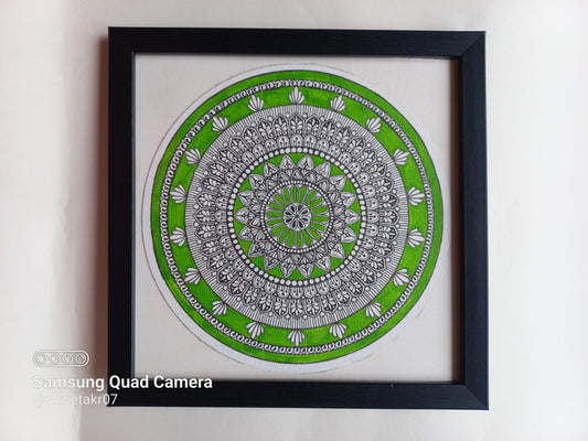 Framed Green Mandala