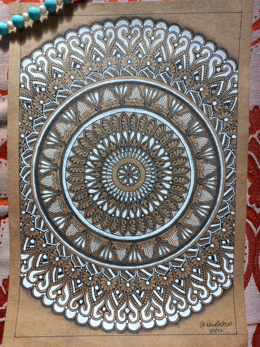 Mandala on Kraft Paper
