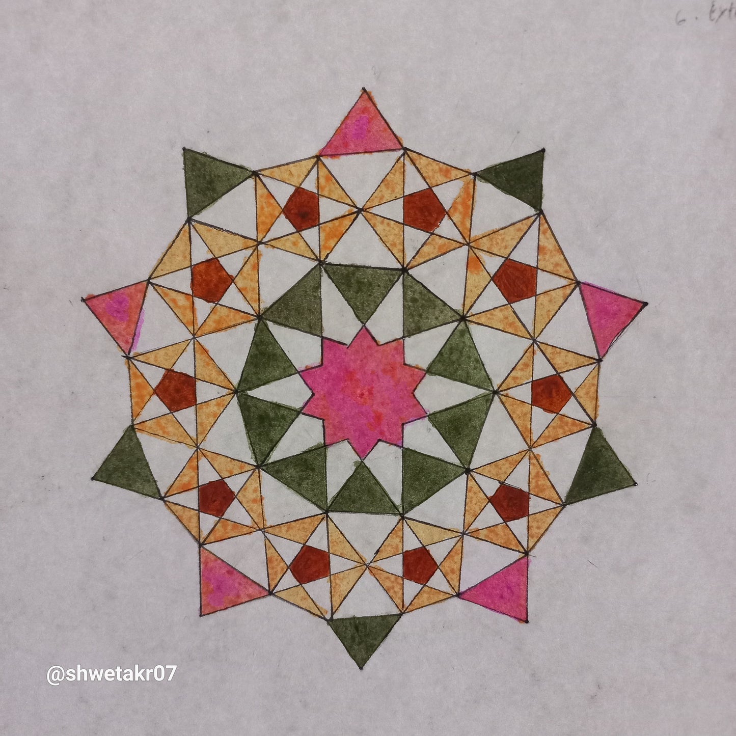 10-fold Rosette Geometric Pattern